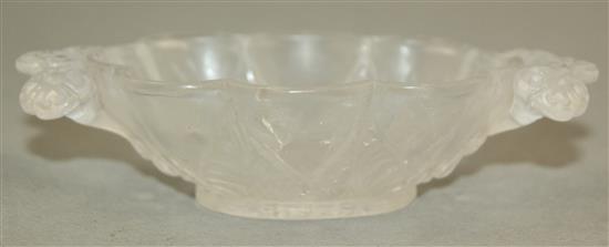 A Mughal style rock crystal lobed small bowl, 10.8cm